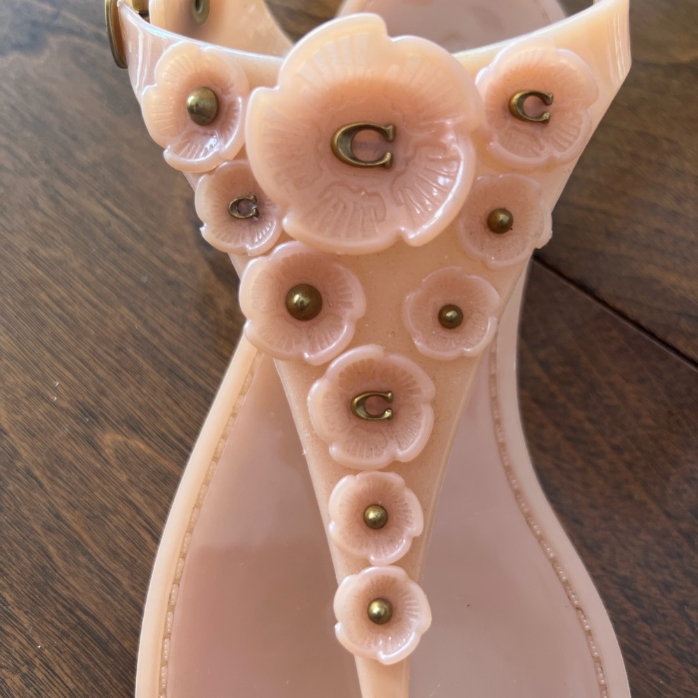 Coach Floral Embellished Sandals